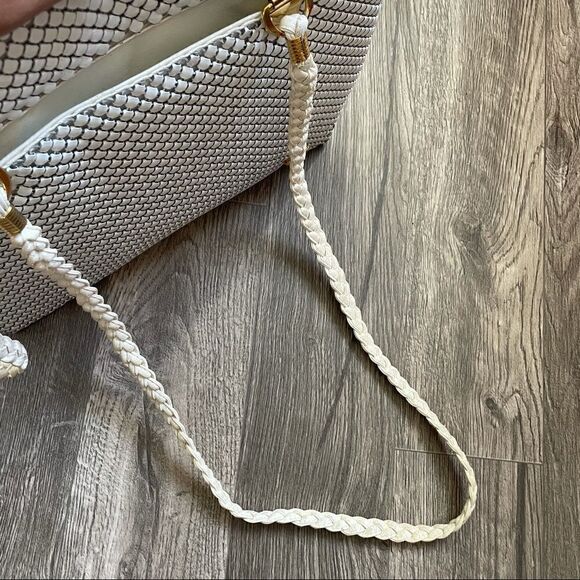 Vintage White Alumesh Rope strap Purse Bag - Picture 9 of 14